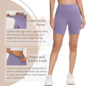 Shorts Deportivos Transpirables y Ecológicos para Mujer, MOQ Bajo, Alta Calidad, Impresión de Logotipo Personalizado, Material Spandex/Poliéster, Nueva Llegada - Product Image 3