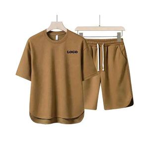 Conjunto de traje transpirable de manga corta y cuello redondo de verano para hombre al por mayor, prendas de vestir multicolores personalizadas, novedad de 2025 - Product Image 1