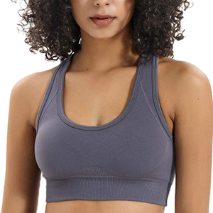 Ensemble de yoga 2 pièces uni pour femme : Crop top dos nageur et Legging taille haute longueur intégrale sans couture en Spandex et Polyester - Product Image 5