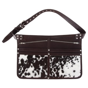 Sac banane en cuir véritable de vachette pour trader, robuste, avec boucle réglable, plusieurs poches zippées, pour téléphone portable - Product Image 6