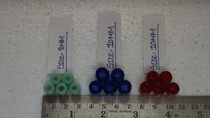 Cuentas de Vidrio Facetadas Conoformes, Cuentas Pony de Orificio Grande, Colores Surtidos Verde Azul Rojo, Suministros a Granel para Fabricación de Joyas y Manualidades, Bolsa OPP - Product Image 4