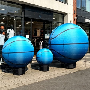 Balón de Baloncesto Inflable Gigante LED de 3m, con Logotipo Personalizado, con Base, <span class=keywords><strong>para</strong></span> Eventos/Decoración/Torneos de Baloncesto - Product Image 5