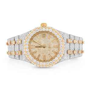 Luxury Quartz Business Sport <b>Iced</b> <b>Out</b> Diamond Style Stainless Steel Custom Bust Down <b>Watch</b> for Men - Product Image 1