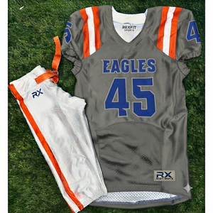 Camiseta <span class=keywords><strong>de</strong></span> Fútbol Americano Personalizada con Logotipo OEM, Uniforme <span class=keywords><strong>de</strong></span> Fútbol Americano Personalizado para Clubes y Ligas, Venta al por Mayor - Product Image 1