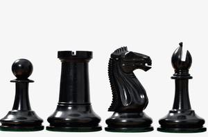 Pions d'échecs de luxe de 4,5 pouces en ébène et bois de buxus, design Staunton, au meilleur prix - Product Image 3