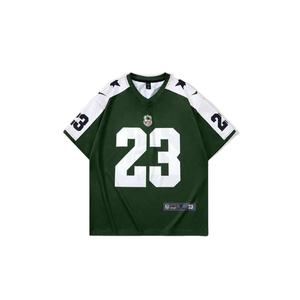 Nueva Camiseta Deportiva de Fútbol de Poliéster a la Moda para Hombre, Transpirable, Cuello en V, Manga Larga con Estampado de Estrella, Top de Entrenamiento OEM - Product Image 1