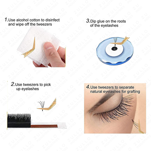 Professional 5PCS Eyelash Extension Tweezers Set Stainless Steel Diamond Grip Pointed Tip Mirror Finish Lash <b>Tools</b> - Product Image 4