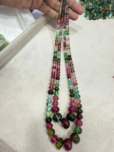 Perles rondes lisses en tourmaline multi-tons 8-20 mm, brins de 20 pouces, pierres précieuses naturelles pour la création de bijoux à prix de gros - Product Image 3