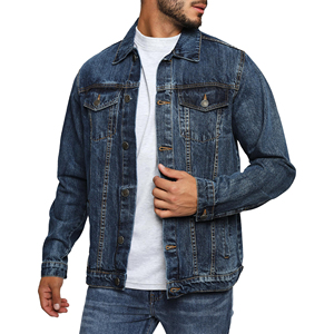 <b>Mens</b> <b>Denim</b> <b>Jacket</b> Moisture Wicking Lining Long Sleeve Jean Coat Breathable Performance Fabric For Active Outdoor Lifestyle Wear - Product Image 4