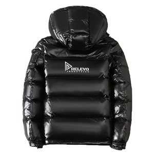 Veste doudoune légère noire unie pour homme, à capuche, décontractée, en nylon, avec fermeture éclair sur le devant, pour le printemps - Product Image 6
