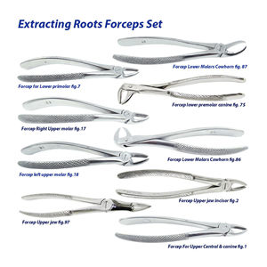 Kit de forceps d'extraction dentaire manuels en acier inoxydable - Ensemble d'instruments dentaires réutilisables pour l'extraction dentaire par Grip Surgical - Product Image 5