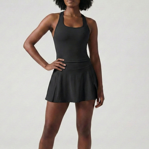 Vêtements de sport en gros : Jupe de pickleball, Robe de tennis sans manches, Robe de golf, Tenue de golf, Tenue de tennis confortable pour femme - Product Image 3