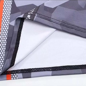 เสื้อผ้ากีฬาโพลีเอสเตอร์ผสมสแปนเด็กซ์คุณภาพสูง ระบายอากาศได้ดี ผลิตจากโรงงาน บริการ OEM แห้งเร็ว รุ่นใหม่ล่าสุด ซับลิเมชั่น รัชการ์ด - Product Image 4