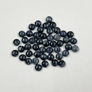 Top Quality Handmade Natural 4mm Blue Pietersite Round Semi precious Cabochons Loose Gemstones From Manufacturer