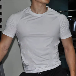 Camisetas Deportivas para Hombre al Por Mayor, de Alta Calidad, Transpirables, Ecológicas, para Gimnasio y Running, de Algodón y Poliéster, Cuello Redondo, OEM - Product Image 6