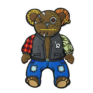 Patchs brodés en chenille tendance 2026 avec bordure adhésive et support thermocollant durable pour vêtements streetwear - Product Image 2