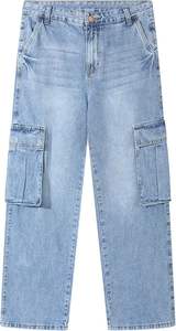 Pantalones Vaqueros Azules Claros de Corte Holgado para Hombre, Diseño Original, Nueva Colección, Jeans Baggy de Mezclilla para Hombre - Product Image 3