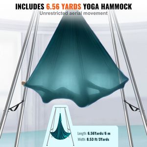 Professional 9.67 ft Height Aerial Yoga Frame Swing Stand 6.6 Yards Aerial <b>Hammock</b> Max 551.1-High Quality Yoga <b>Hammock</b> for Yoga - Product Image 4