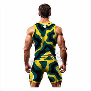 Wholesale Custom Made High Quality High Street Breathable Workout <b>Men</b> Rash Guard Sets For Running - Product Image 2