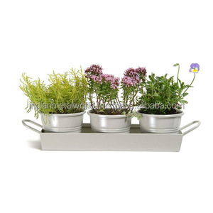Planteur de fleurs en métal galvanisé, 1 pièce, avec poignées de cordes, pour décor de maison et de jardin - Product Image 4