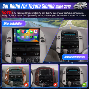 วิทยุรถยนต์สำหรับ TOYOTA SIENNA 2004-2010เครื่องเล่นแอนดรอยด์หน้าจอแยกการตั้งค่า Rds DSP EQ - Product Image 2
