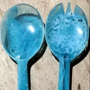 Paire de cuillères artisanales, couleur et taille personnalisées, pour desserts - nouveau design - très demandées - décoration de table - Product Image 1