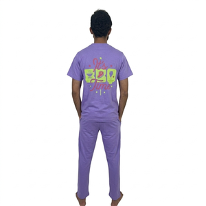 Ensemble t-shirt et short 100% coton pour homme, été, manches courtes, respirant, décontracté - Product Image 3