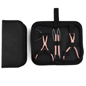 Hair Extension Micro <b>Bead</b> Tool Kit Stainless Steel Pliers <b>Needles</b> Hook Loop Scissors Professional Salon Hair Installation High - Product Image 3