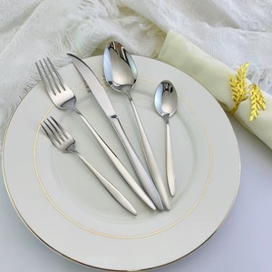 Long Lasting Made in India Silver Finishing Flatware Sets Stainless Steel Silver Fork Knife and <b>Spoon</b> - Product Image 4