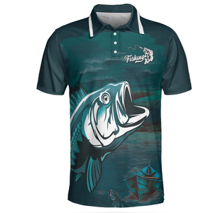 Polo de pêche pour homme haut de gamme, best-seller, impression par sublimation, séchage rapide, UPF 50, polyester, vêtements d'extérieur - Product Image 1
