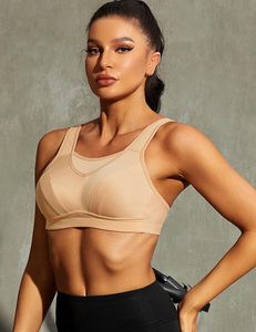 Women Racerback Yoga Sports Bra Scoop Neck Medium Support Breathable <b>Mesh</b> Seamless Solid Color Workout <b>Top</b> - Product Image 5