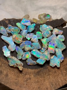 Natural Ethiopian Welo <b>Opal</b> Uncut Loose Gemstones Color Play Fire Optical Effect IGI Certified 5-8 Carat Jewelry Making - Product Image 2