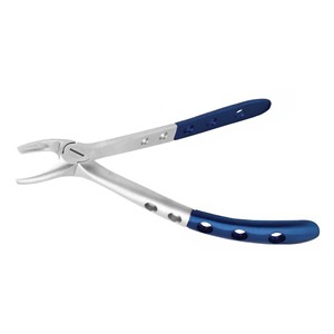 Forceps d'extraction dentaire bleu et argenté de qualité pour usage dentaire, forceps pour l'extraction des dents de lait - Product Image 3