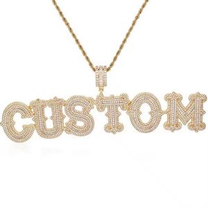 Nouveau Collier Pendentif Personnalisé de Luxe en Argent Sterling 925 avec Lettre Initiale Sertie de Moissanite Baguette pour Homme - Product Image 3