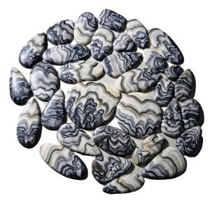 Cabujones de Ágata Mexicana Natural de Alta Calidad al por Mayor, Cristal de Cuarzo Curativo para la Fabricación de Joyas, 20-45 mm - Product Image 3