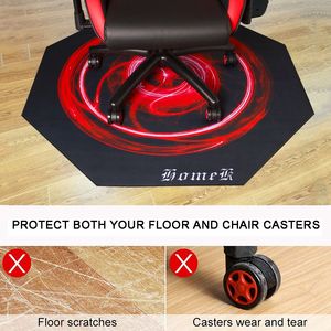 Tapis de chaise de bureau antidérapant noir pour sols en bois dur, pour chaises de jeu - Product Image 4