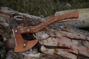 Strong Cutting Edge Durable <b>Wooden</b> Handle Traditional Outdoor Carbon Steel Handmade Viking <b>Axe</b> Premium Hand Forged Carbon Blade - Product Image 5