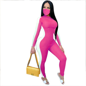 Combinaison moulante sans manches à col roulé taille haute pour femme, couleur unie, en Spandex et Polyester, extensible, longueur intégrale, idéale pour les soirées - Product Image 3