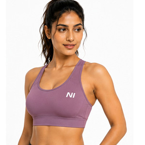 OEM Women Seamless sports bra scoop neck Racerback zip front sports bra Medium support sports bra Nofyan Ind Women Bra - Product Image 5
