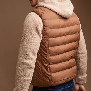 Chaqueta de invierno personalizada para hombre con chaleco acolchado 100% poliéster, chaleco acolchado cortavientos - Product Image 2