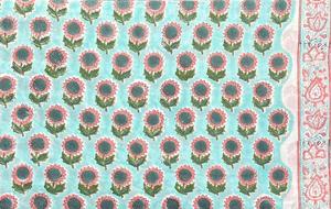 Tela de algodón reutilizable con estampado floral ecológico, diseño personalizado, estampado a mano, proveedor de pedidos al por mayor. - Product Image 2