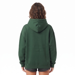 Sudadera de algodón con pedrería personalizada para mujer, verde, oversize, con capucha, holgada, informal y a la moda - Product Image 2
