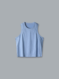 Camiseta sin mangas con cuello redondo para mujer, suave y transpirable, ajustada, informal, sin mangas, ropa ligera de verano - Product Image 3