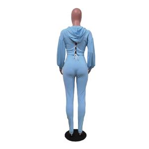 Free Sample Fall Winter Outfits Two Piece Set <b>Velvet</b> Sweatsuit Tech Fleece Velour <b>Tracksuit</b> for <b>Women</b> Embroidered Jogging Suit - Product Image 5