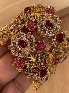 Premium Quality Artificial <b>Bangles</b> Bracelet Collection for Women Fashion Jewelry <b>Sets</b> Trendy Luxury Gift Design - Product Image 5