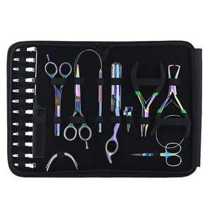 Kit de Herramientas para Extensiones de Cabello de Plástico Reutilizables, Más Vendido, con Logotipo Personalizado, Pinza de Acero Inoxidable de Alta Calidad, Fácil de Usar - Product Image 1