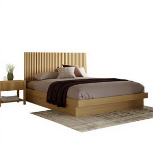 Muebles de Dormitorio Modernos y Minimalistas Directo de Fábrica. Cama de Madera Personalizada con Espacio de Almacenamiento para Dormitorio, Hotel o Apartamento - Product Image 1