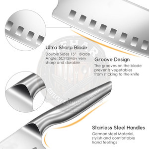Outils à main multi-usages, couteaux en acier inoxydable couleur argent, logo personnalisé, couteaux en acier inoxydable - Product Image 4