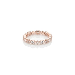 Wholesale DEF Color VS VSV Clarity Full Eternity Band Marquise & Round Lab Grown Diamond 10K 14K 18K Solid Gold Stackable Ring - Product Image 3
