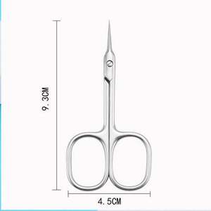 Ciseaux à cuticules en acier inoxydable de 9,3 cm avec lames aiguisées et pointe fine pour manucure et soin des ongles professionnels - Product Image 1